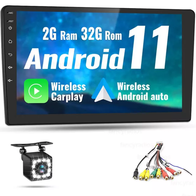 9" Android 11 32G For Apple Carplay Car Stereo Radio GPS WiFi Double 2Din+Camera