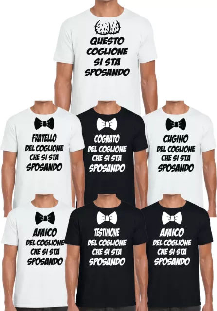 T-shirt uomo addio al celibato Maglietta divertente Matrimonio per sposo amici