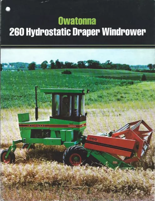 Farm Equipment Brochure - Owatonna 260 Hydrostatic Draper Windrower 1976 (F3668)