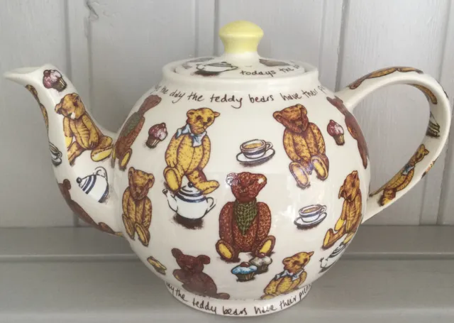 vintage 1990’s ‘tea ted’  cardew design large teapot teddy bear picnic Boxed