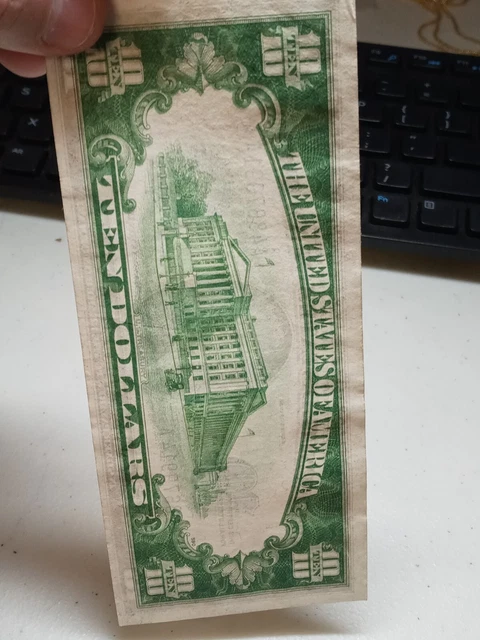 Ten Dollars ($10) Series of 1934 Mule Blue Seal Silver Certificate 11