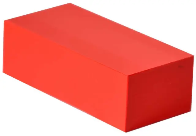 HDPE Plastic Bar Stock - 2" x 6" x 12" for Machining (Choose from 6 Colors!)