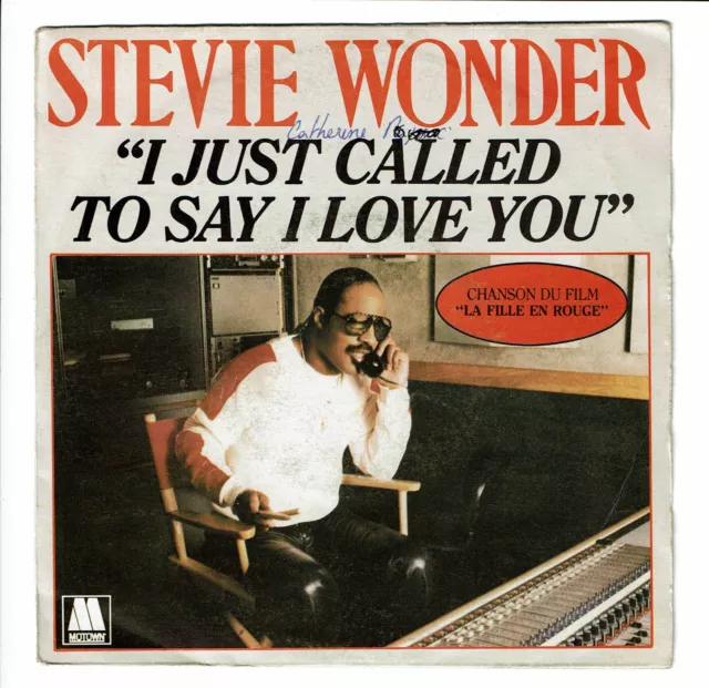 Stevie Wonder Vinilo 45 RPM 7" I Just Called To Say I Love You Film Motown