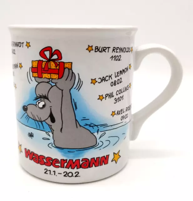 Uli Stein Tasse Kaffeebecher Wassermann Maus Sternzeichen Henkelbecher 1996 Dimo