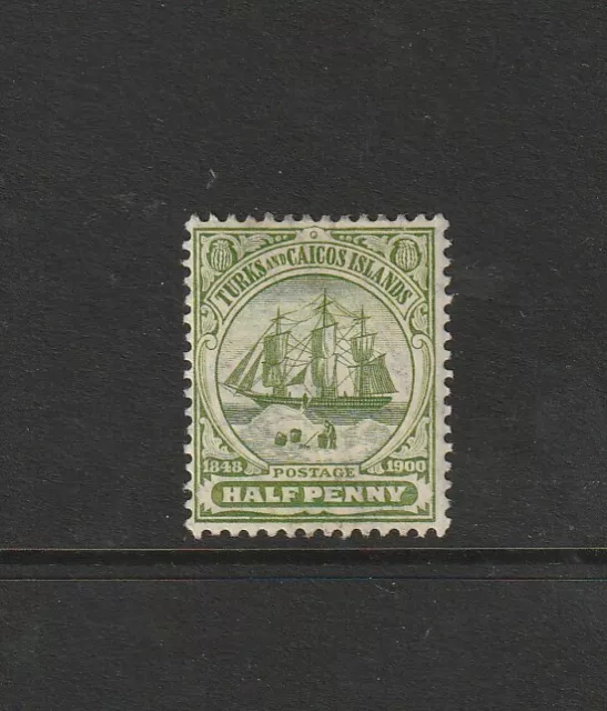 Turks & Caicos islands 1905/8 Ship, 1/2d MCCA, MM SG 110