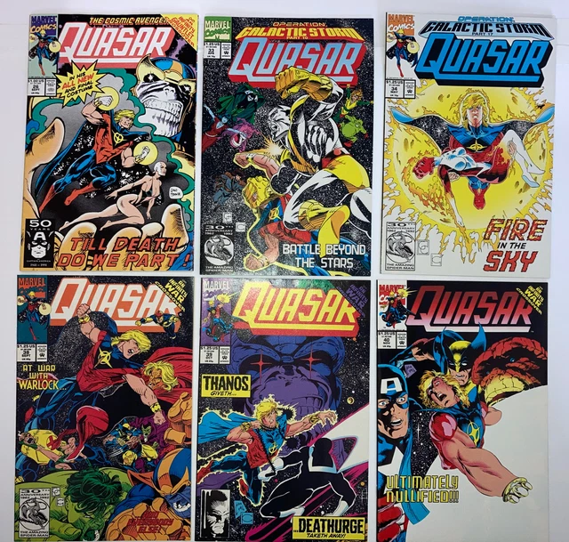 Quasar Infinity War Thanos lot (26,33,34,38,39,49) 6 issues Marvel Comics VG