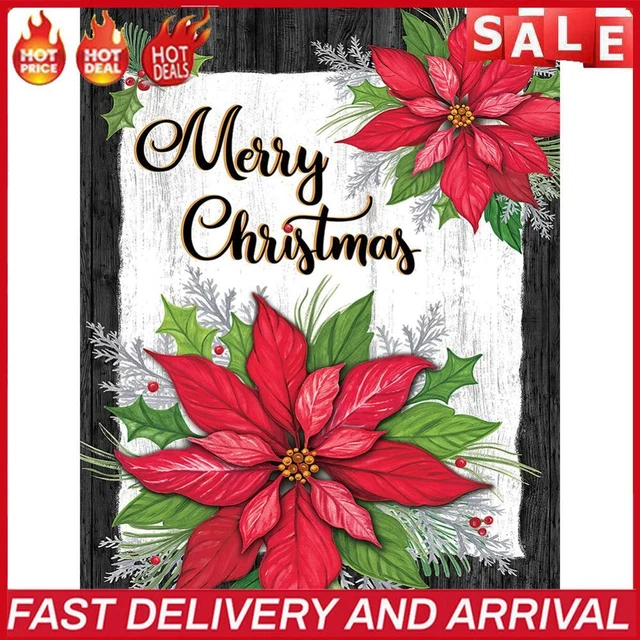 5D DIY Full Round Drill Diamond Painting Kit Merry Christmas Wall Art Craft Gift