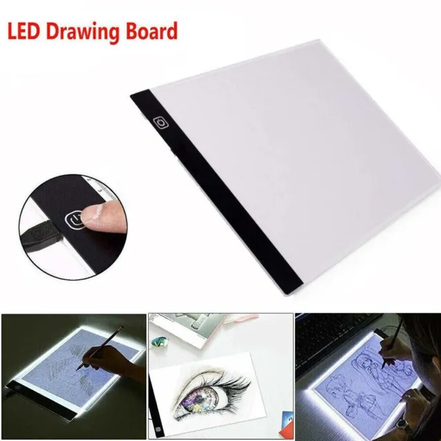 A4 LED Drawing Copy Board Light Box Tracing & Ultra-thin Pad Diamond Painting UK