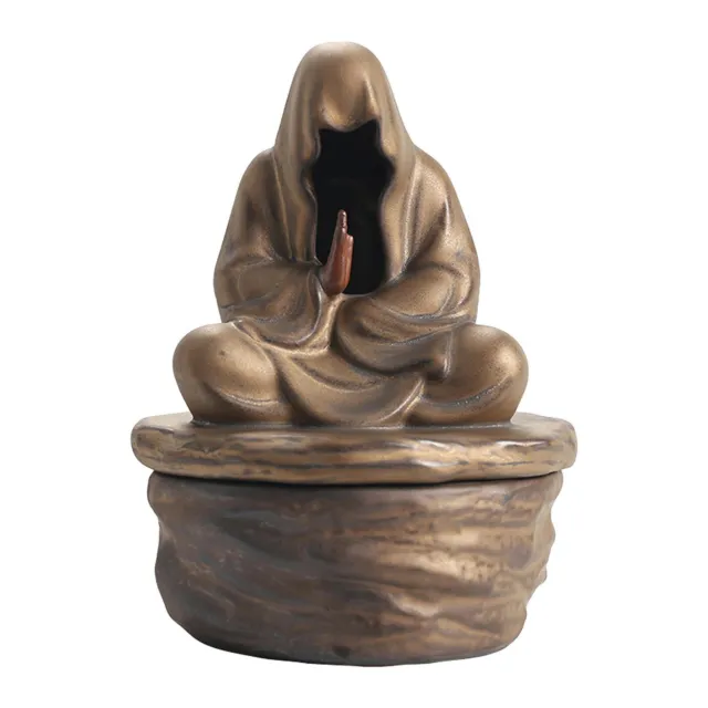 Ceramic Incense Holder Incense Burner Smoke Buddha Statue Zen Home Censer