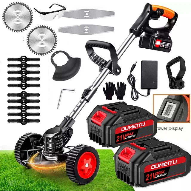 ELEKTRO AKKURASENTRIMMER MIT 2Akku & Ladegerät Freischneider