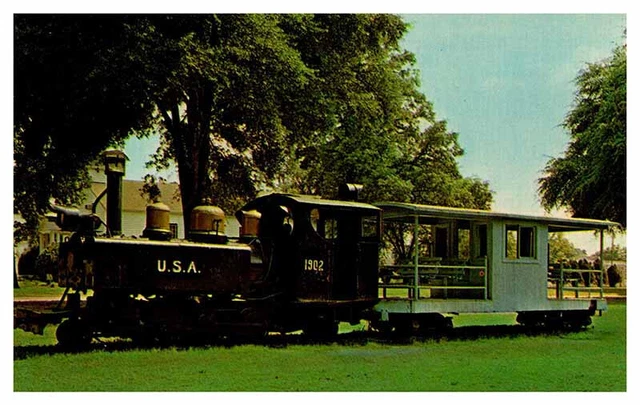Postcard TRAIN SCENE Fort Benning Georgia GA AQ1735