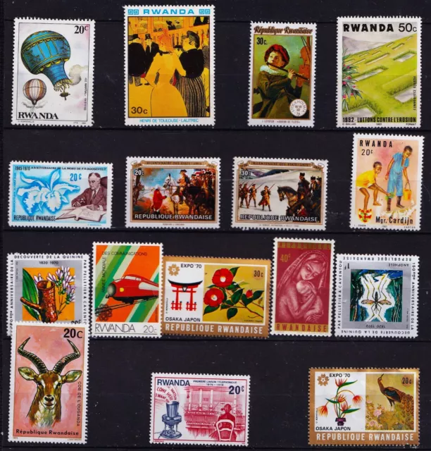 Rwanda  17 timbres neufs ZY3476/17: sujets  divers