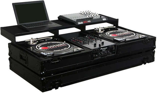 Odyssey FZGSPBM10WBL Universal Turntable Coffin with Glide Platform