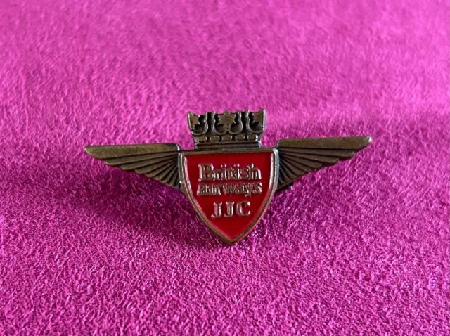 vintage British Airways Junior Jet Club metal pin badge, 1970s original