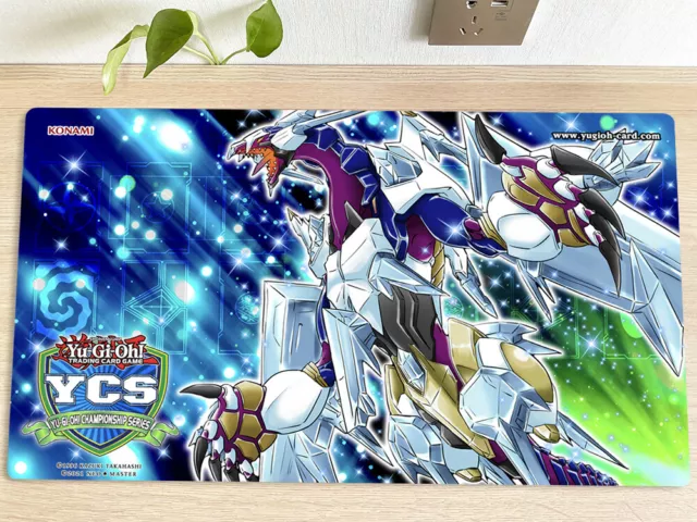 YuGiOh Crystal Wing Synchro Dragon Playmat TCG CCG Trading Card Game Mat Pad