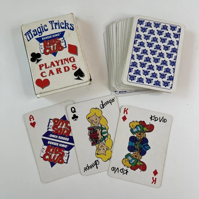 VINTAGE PLAYING CARDS Magic Trick Burger King £2.99 PicClick UK