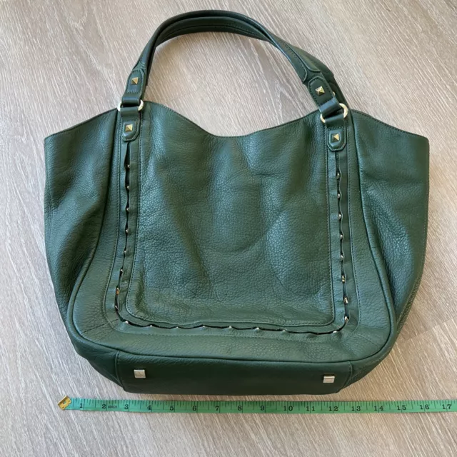 Vince Camuto Leather Emerald Green Tote Bag Purse Shoulder