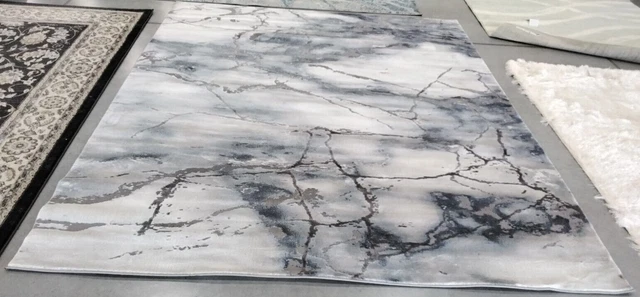 GREY / BLUE 8' X 10' Back Stain Rug, Reduced Price 1172737212 CFT877L-8