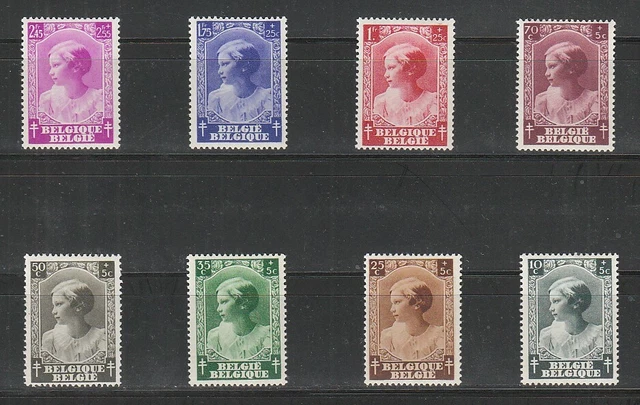 XXA 292) Belgien: Mi.-Nr.: 457/64 mit Falzrest ! 2 Scans !