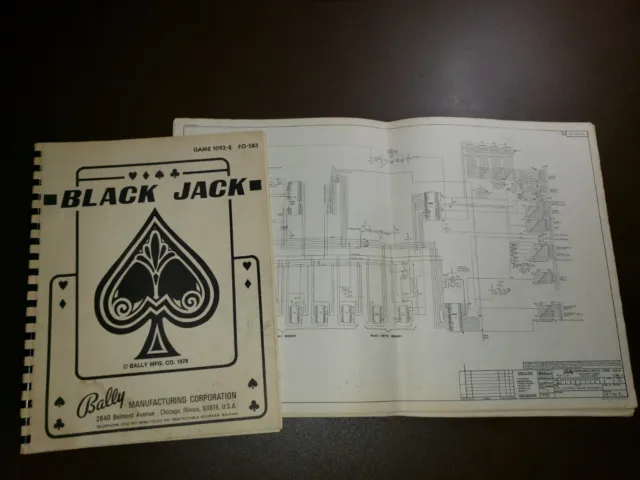 Bally BLACK JACK Pinball Manual + Schematics