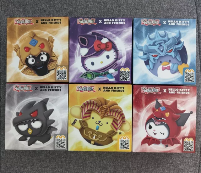 6x Mc Donalds Yu-Gi-Oh! x Hello Kitty Happy Meal Plüsch-Figuren 2024 NEU OVP