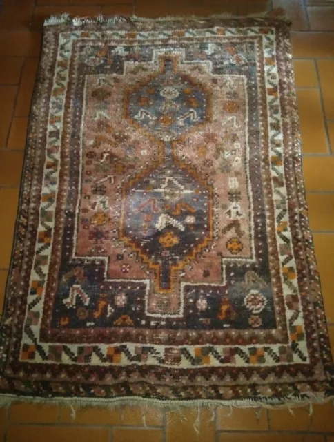 Tappeto orientale annodato mano vecchia manifattura 100x149 cm collezione Shiraz