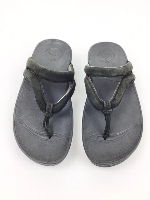 Fitflop Swirl Black Suede Size 5