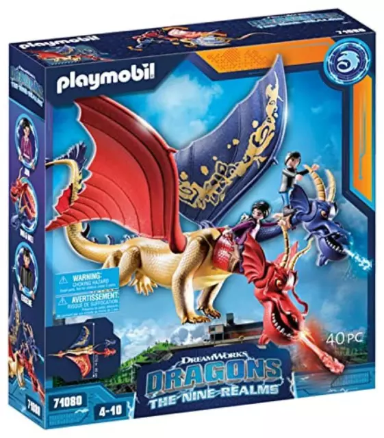 (TG. Taglia unica) PLAYMOBIL DreamWorks Dragons 71080 Dragons: The Nine Realms -