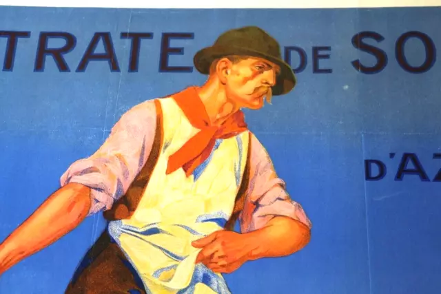 AFFICHE AGRICOLE 1930 NITRATE SOUDE du CHILI AZOTE NITRIQUE LITHO DRAEGER 2
