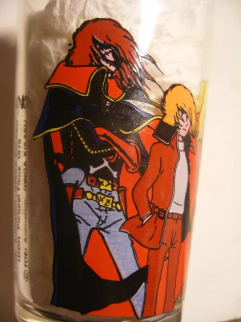 Antenne 2 verre à moutarde French Drinking Glass ALBATOR Captain HARLOCK toei 79