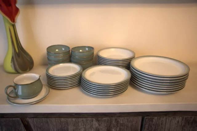 Denby Dinner Service  Various Sizes  8 Plate Settings Total 42 Plates Never Used