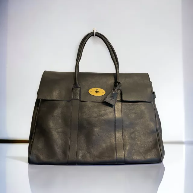 Mulberry Baysswater Black Leather Piccadilly Travel Bag. Giant English Tote Bag
