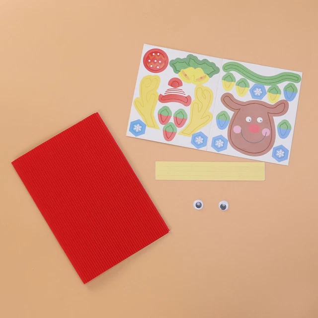 Suministros de tarjetas de felicitación de Navidad para hacer tarjetas hágalo usted mismo accesorios artesanales para niños