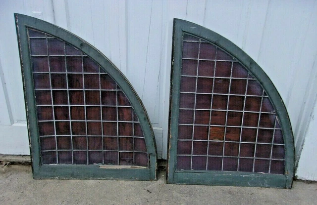 Rare Windows LUXFER TILES 1910 Architectural Antique Frank Lloyd Wright Style