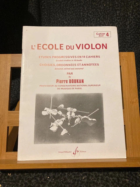 Pierre Doukan L'École du Violon cahier n°4 partition éditions Billaudot
