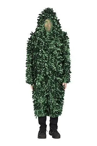 Leafy Camo Suit Adult Costume | Camouflage Bush Costume | One Size Fits Most