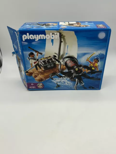 Playmobil Set 4291 Riesenkrake mit Floß mit Ovp und Anleitung Piraten Waffen