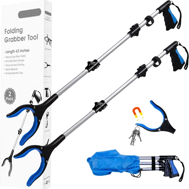 2-Pack 43 Inch Grabber Tool Extra Long Grabbers for Elderly Grab It Reaching