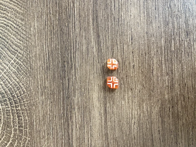 Ancient Antique Burmese Pyu Carnelian Beads - 2 Pieces - #306 2