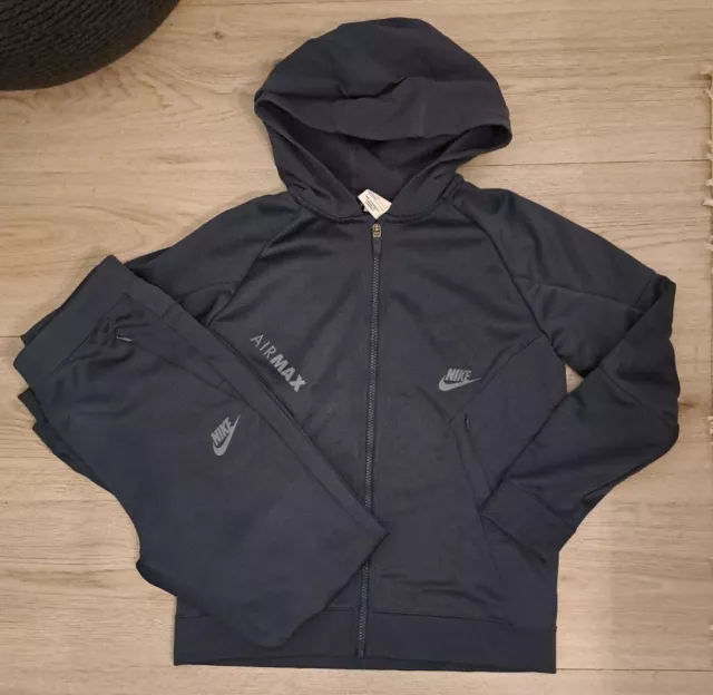 Nike Air Max Tracksuit Full Set Greyish Blue Large Age 12-13 Years
