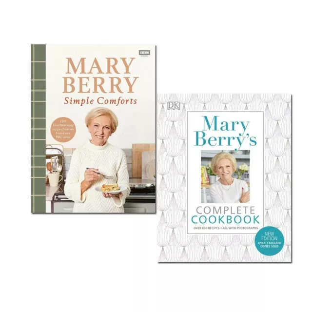 Mary Berry Collection 2 Books Set (Complete Cookbook, Simple Comforts) Hardcover