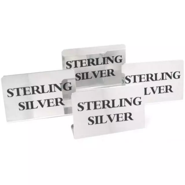 4 Display Signs Sterling Silver Showcase Jewelry