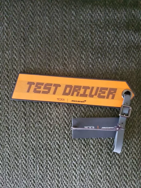 NEW TUMI MCLAREN F1 Test Driver Luggage Tag - Papaya Orange and Gray ...