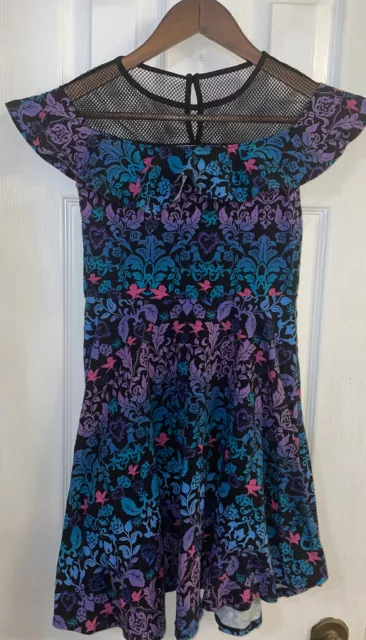 Descendants Disney D-signed Girls Dress Size-Large Black Purple  Turquoise