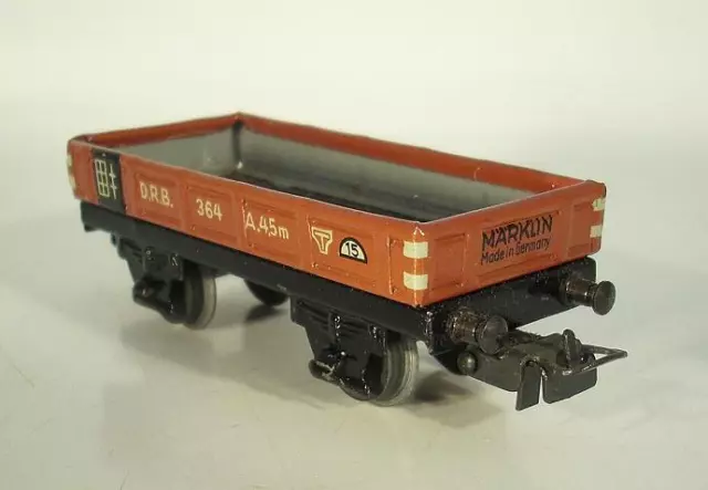 Märklin H0 364 Niederbordwagen Güterwagen Serie 800 ca. 40er Jahre Nr.5 #524