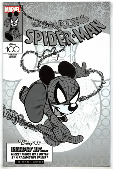Amazing Spider-Man #35 1:100 Sciarrone Disney B&W Variant Marvel 2022 VF/NM