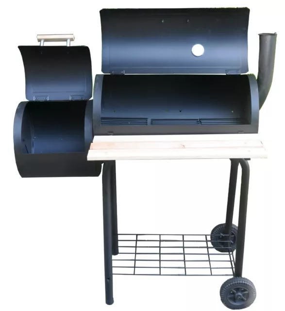 BBQ Holzkohlegrill Barbecue Smoker 56510 Grill Grillwagen Standgrill Räucherofen