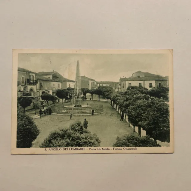 Cartolina  Avellino Sant Angelo Dei Lombardi - Piazza De Sanctis Viaggiata 1930