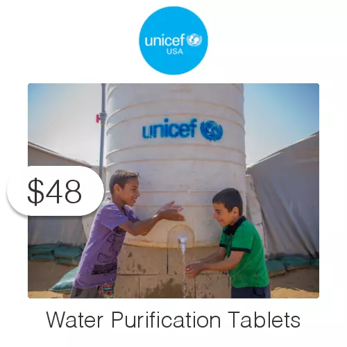 $48 Charitable Donation For: Water Purification Tablets