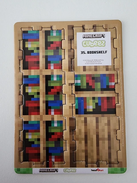 Minecraft Cubeez List.pdf MINECRAFT CUBEEZ #35 Bookshelf - 2025 Woolworths BigW $4.04 - PicClick AU